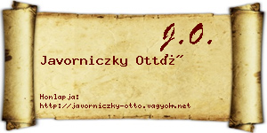 Javorniczky Ottó névjegykártya