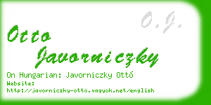 otto javorniczky business card