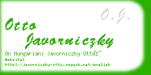 otto javorniczky business card